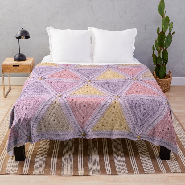 Item preview, Pastel Triangle Crochet Pattern Pink Lavender Peach designed and sold by LuisWorks.