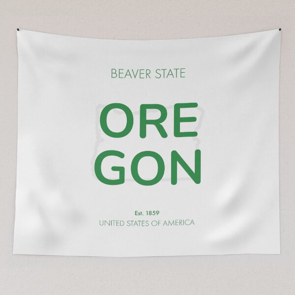 Item preview, Oregon, Modern Typographic Wall Art designed and sold by MarkedArtPrints.