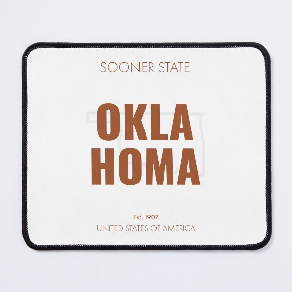 Item preview, Oklahoma, Modern Typographic Wall Art designed and sold by MarkedArtPrints.