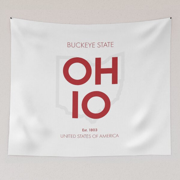 Item preview, Ohio, Modern Typographic Wall Art designed and sold by MarkedArtPrints.