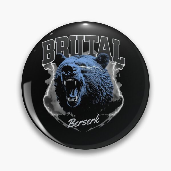 Item preview, Brutal Berserk Blue Bear - Roaring Grizzly Lightning Streetwear designed and sold by GenZFashion000.