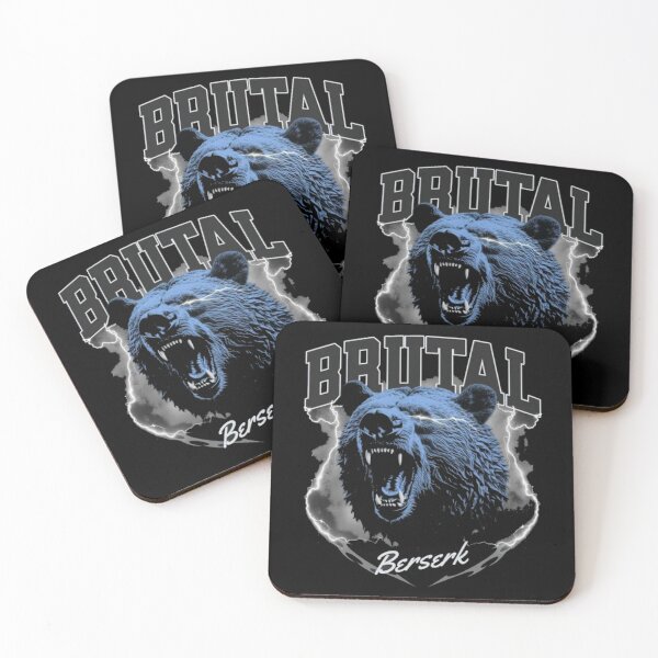 Item preview, Brutal Berserk Blue Bear - Roaring Grizzly Lightning Streetwear designed and sold by GenZFashion000.