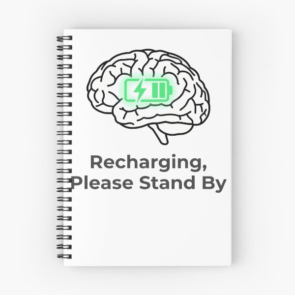 Item preview, Copy of Recharging Brain Please Stand By Minimalist Introvert Mental Health designed and sold by WorldShop17.
