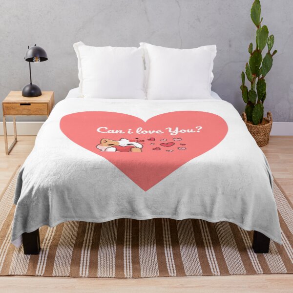 Item preview, Can I Love You? - Cute Kawaii Cat Soft Peach Heart designed and sold by Rehnair.