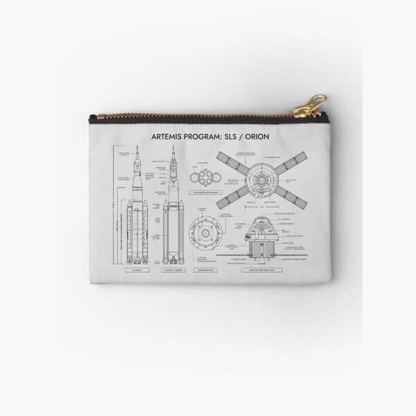 Item preview, Artemis Program. SLS and Orion Spacecraft (White Stencil - No Background) designed and sold by BGALAXY.