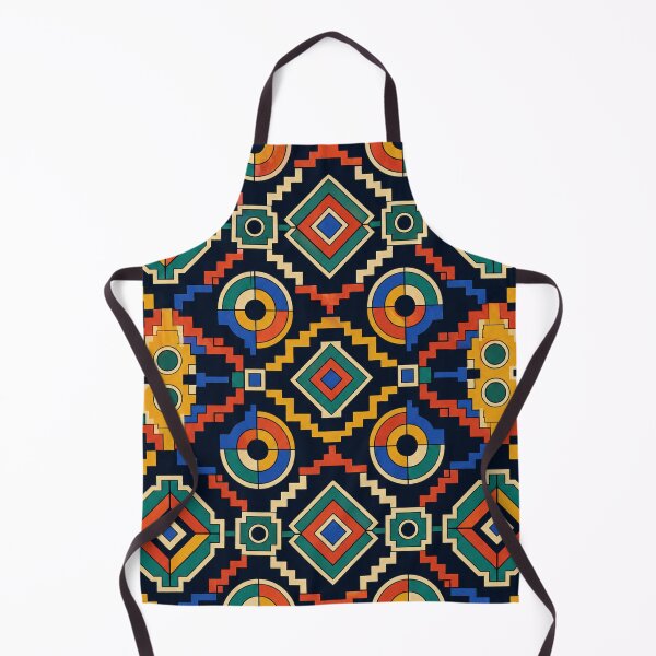 Item preview, Bold Geometric Mosaic Pattern in Teal, Red, Gold and Blue designed and sold by Dandihara.