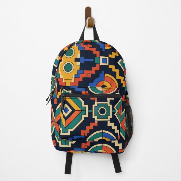 Item preview, Bold Geometric Mosaic Pattern in Teal, Red, Gold and Blue designed and sold by Dandihara.