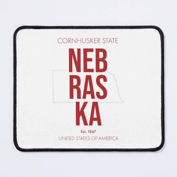 Item preview, Nebraska, Modern Typographic Wall Art designed and sold by MarkedArtPrints.