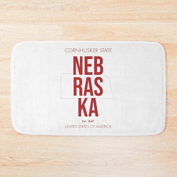Item preview, Nebraska, Modern Typographic Wall Art designed and sold by MarkedArtPrints.