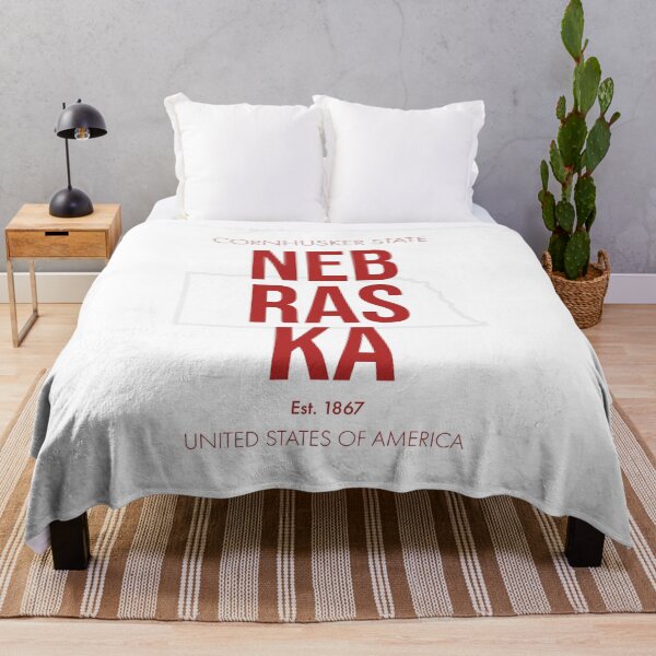 Item preview, Nebraska, Modern Typographic Wall Art designed and sold by MarkedArtPrints.