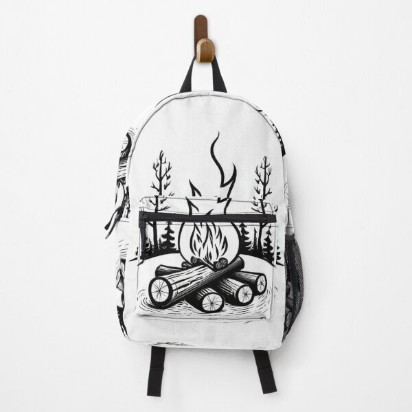 Item preview, Art - Minimalist Campfire Illustration, Engraving Aesthetic designed and sold by Reverso-Design.