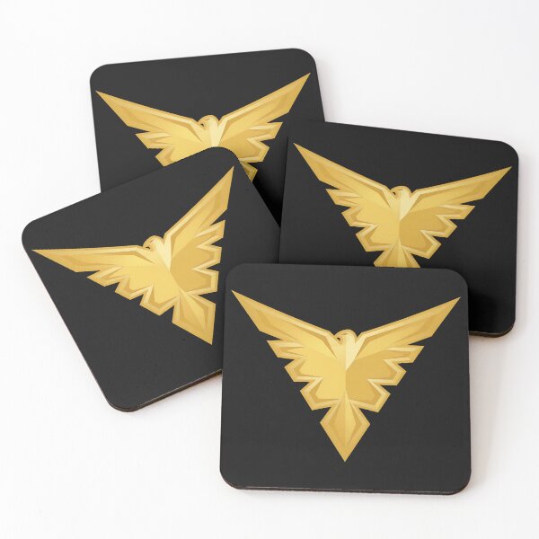 Item preview, Golden Geometric Bird Symbol Dark  designed and sold by StaySantai.