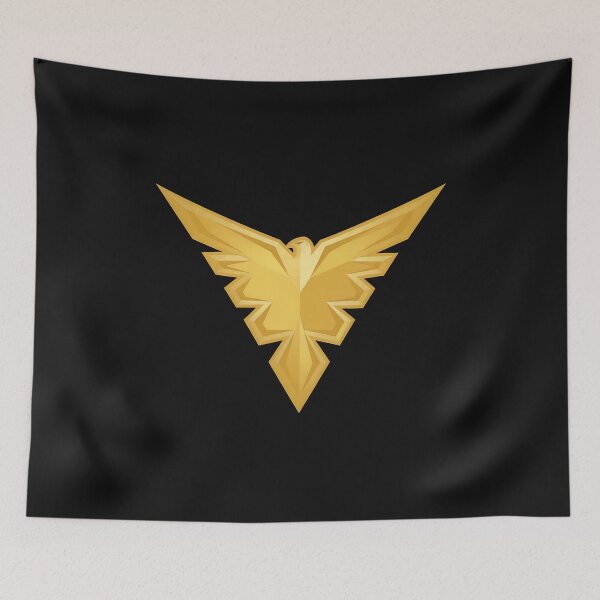 Item preview, Golden Geometric Bird Symbol Dark  designed and sold by StaySantai.