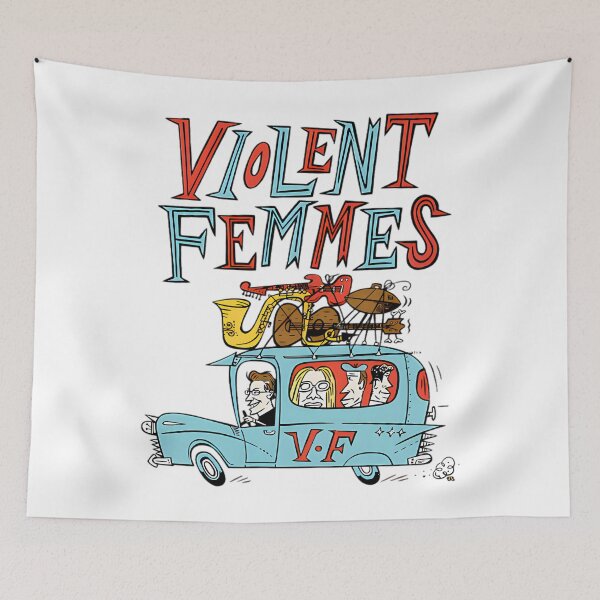 Item preview, Violent Femmes Band - On The Road Cartoon  designed and sold by AnalogAnxiety.