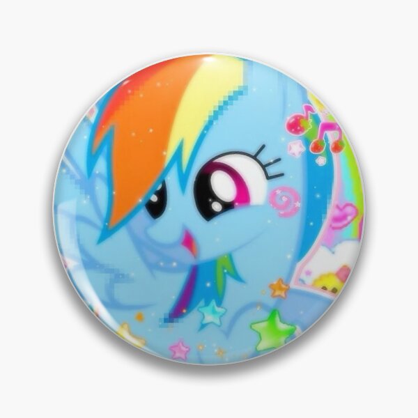 Aperçu de l'œuvre Poney arc-en-ciel rétro scintillant créée et vendue par Zyphero.