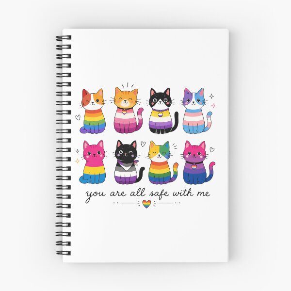Item preview, LGBTQ Pride Cats, Inclusive Rainbow Ally, You Are All Safe With Me designed and sold by Sprinkle12345.