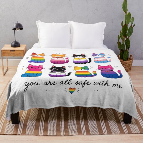 Item preview, LGBTQ Pride Cats, Inclusive Rainbow Ally, You Are All Safe With Me designed and sold by Sprinkle12345.