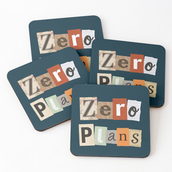 Item preview, Zero Plans Collage Typography Ransom Note Quote designed and sold by NosandEdgy.
