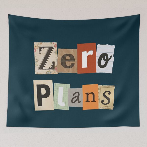 Artikelvorschau, Zero Plans Collage Typografie Lösegeldforderung Zitat entworfen und verkauft von NosandEdgy.