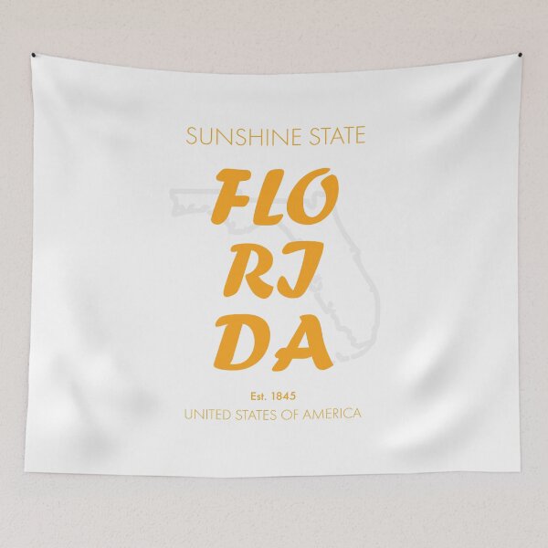 Item preview, Florida, Modern Typographic Wall Art designed and sold by MarkedArtPrints.