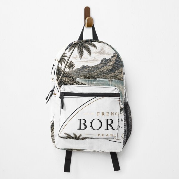 Item preview, Bora Bora Premium Line Art | Mount Otemanu & French Polynesia Coordinates designed and sold by Nicole8912.