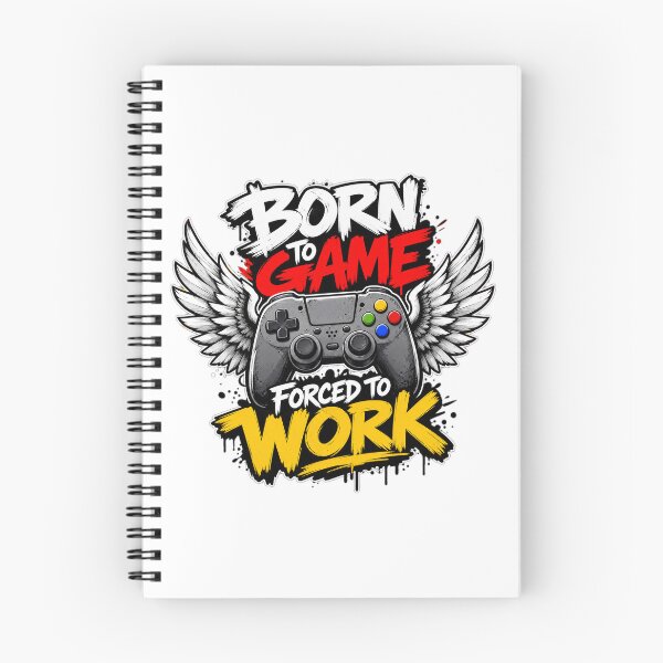 Item preview, Gamer play station Born To Game Forced To Work T-Shirt - Gamer Controller Wings Design designed and sold by Uglyandcute.
