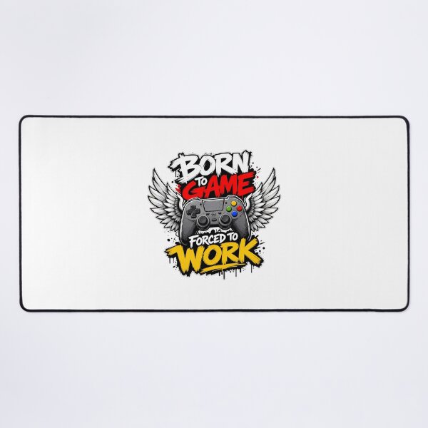 Item preview, Gamer play station Born To Game Forced To Work T-Shirt - Gamer Controller Wings Design designed and sold by Uglyandcute.