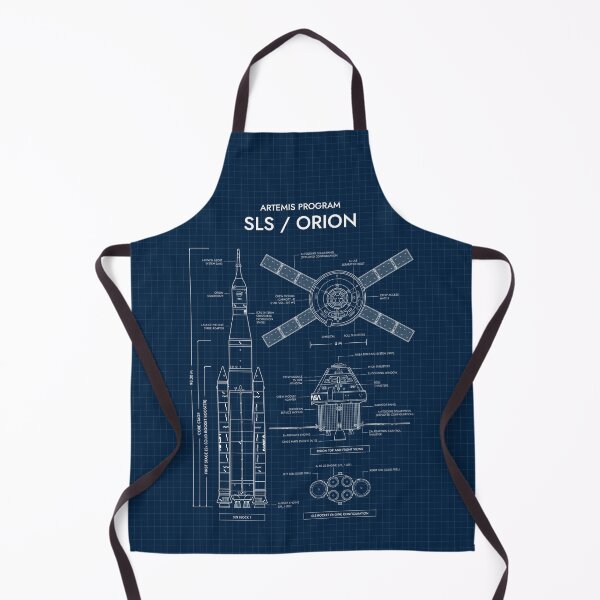 Item preview, Artemis Program. SLS and Orion Spacecraft (Navy Blueprint) designed and sold by BGALAXY.