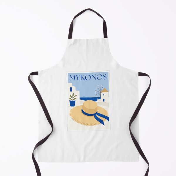 Item preview, Mykonos Straw Hat Travel Poster designed and sold by Beyond Destinations.