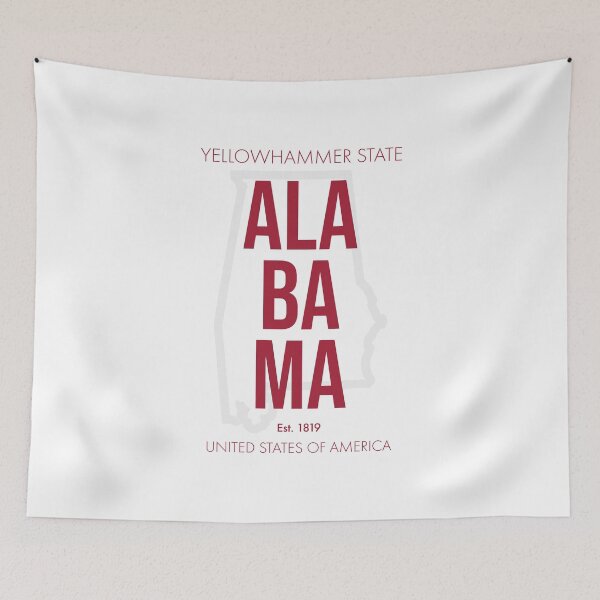 Item preview, Alabama, Modern Typographic Wall Art designed and sold by MarkedArtPrints.