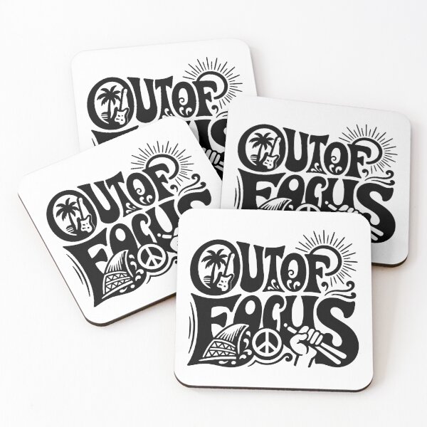 Item preview, Retro Out of Focus Typography with Tropical Music and Peace Symbol Black and White Vector Style designed and sold by StormVape.