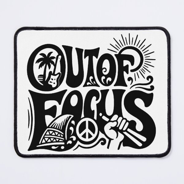 Item preview, Retro Out of Focus Typography with Tropical Music and Peace Symbol Black and White Vector Style designed and sold by StormVape.