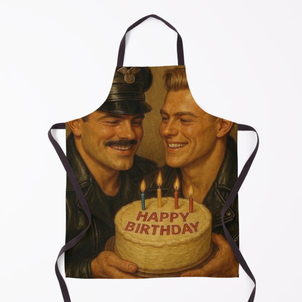 Item preview, Vintage Gay Leather Happy Birthday Sir Tom of Finland Tribute Gay Biker Pride Gay Art Design designed and sold by ItsAKinkThing.