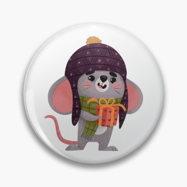 Item preview, Love Present Kids Cute Winter Mouse Holiday Illustration designed and sold by Martukadesign.