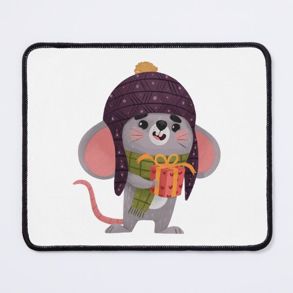 Item preview, Love Present Kids Cute Winter Mouse Holiday Illustration designed and sold by Martukadesign.