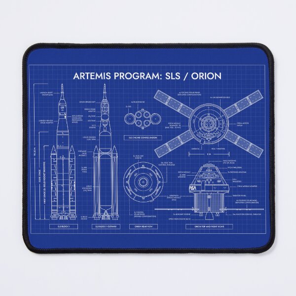 Item preview, Artemis Program. SLS and Orion Spacecraft (Blueprint) designed and sold by BGALAXY.