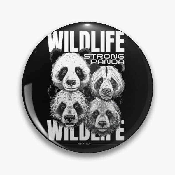 Item preview, Wildlife Strong Panda - Black and White Streetwear Graphic designed and sold by GenZFashion000.
