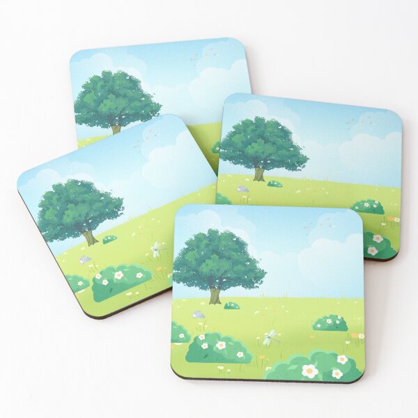 Item preview, Vintage Anime Meadow Landscape Cozy Cottagecore Tree designed and sold by Rehnair.