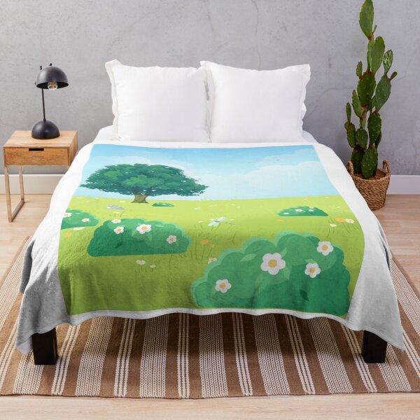 Item preview, Vintage Anime Meadow Landscape Cozy Cottagecore Tree designed and sold by Rehnair.