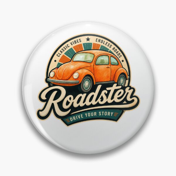 Item preview, Vintage Roadster Classic Car Logo Badge Retro Automotive Emblem designed and sold by Nicha Studio.