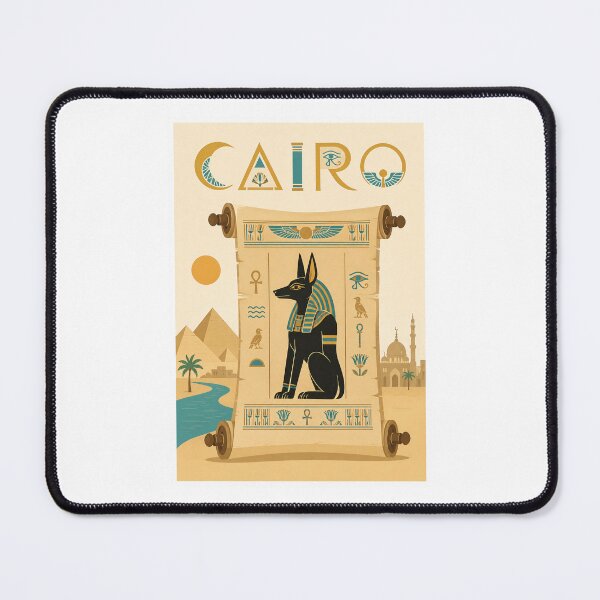 Item preview, Cairo Anubis Papyrus Travel Poster designed and sold by Beyond Destinations.