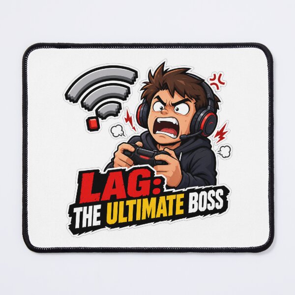 Item preview, Gamer play station Lag The Ultimate Boss T-Shirt - Funny Frustrated Gamer Design designed and sold by Uglyandcute.