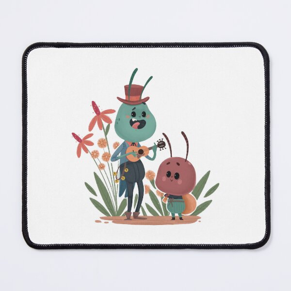 Item preview, Two Little Friends Cute Cartoon Insects Playing Music Art designed and sold by Martukadesign.