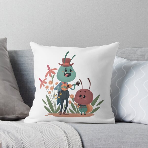 Item preview, Two Little Friends Cute Cartoon Insects Playing Music Art designed and sold by Martukadesign.