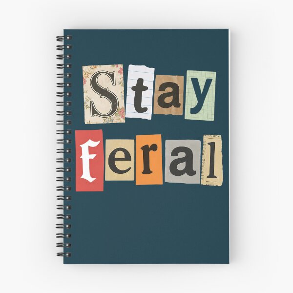 Item preview, Stay Feral Funny Collage Typography designed and sold by NosandEdgy.