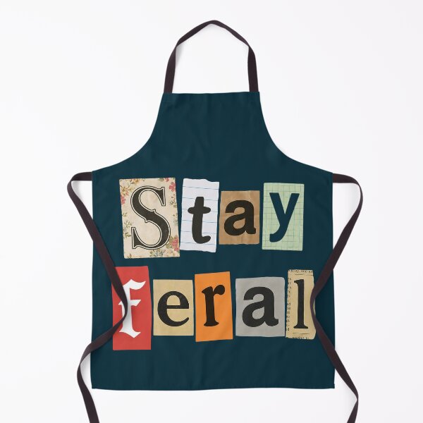 Item preview, Stay Feral Funny Collage Typography designed and sold by NosandEdgy.