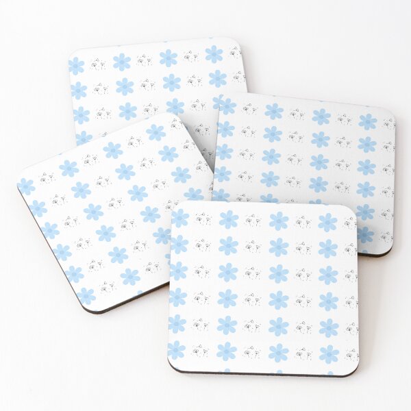 Item preview, Cute Pastel Blue Flower Dainty Wildflower Seamless Repeat Pattern designed and sold by Rehnair.