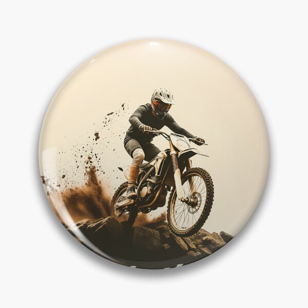 Item preview, Sepia Tone Rough Terrain Enduro Motocross Dirt Bike Design designed and sold by RevUpDesign.