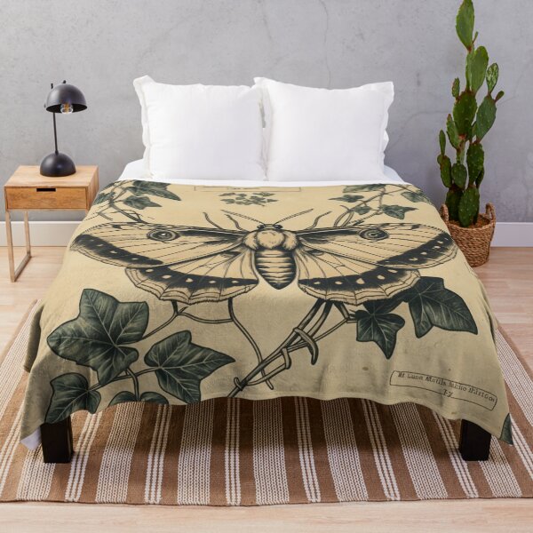 Item preview, Vintage Luna Moth Botanical Illustration - Dark Academia Art designed and sold by NeuralAuraArts.