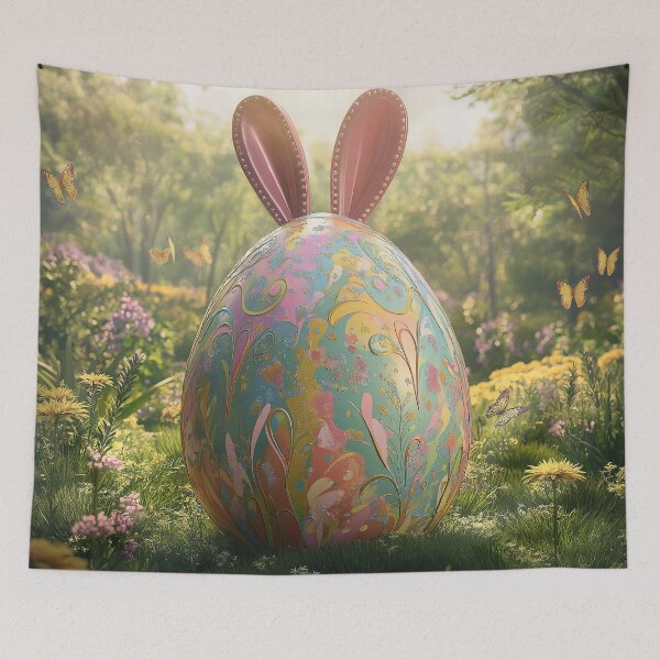 Item preview, Pastel-colored artistic Easter eggs designed and sold by FluffyGallery.